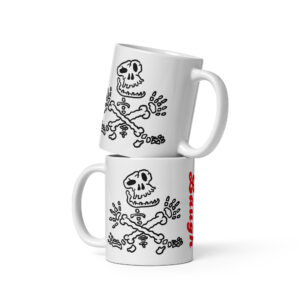 Skull & Crossbone (Last Laugh) - White glossy mug