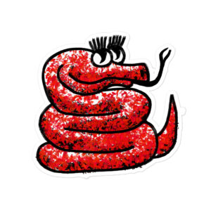 "Fancy Snake" by ELT! -- vinyl kiss-cut stickers