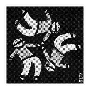 "Poppin Heads" by ELT! -- vinyl stickers