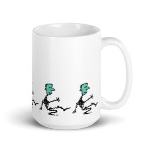 "Bone Jive" by ELT! -- White glossy mug